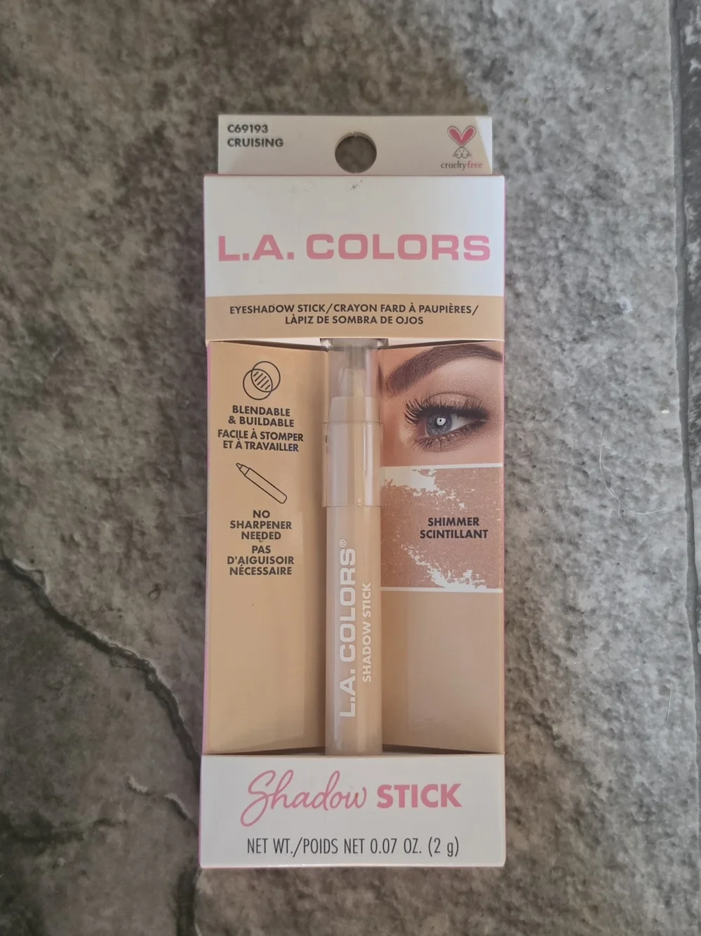L.A. COLORS Shadow Stick Eyeshadow Stick - C69193 Cruising 0.07oz BNIB